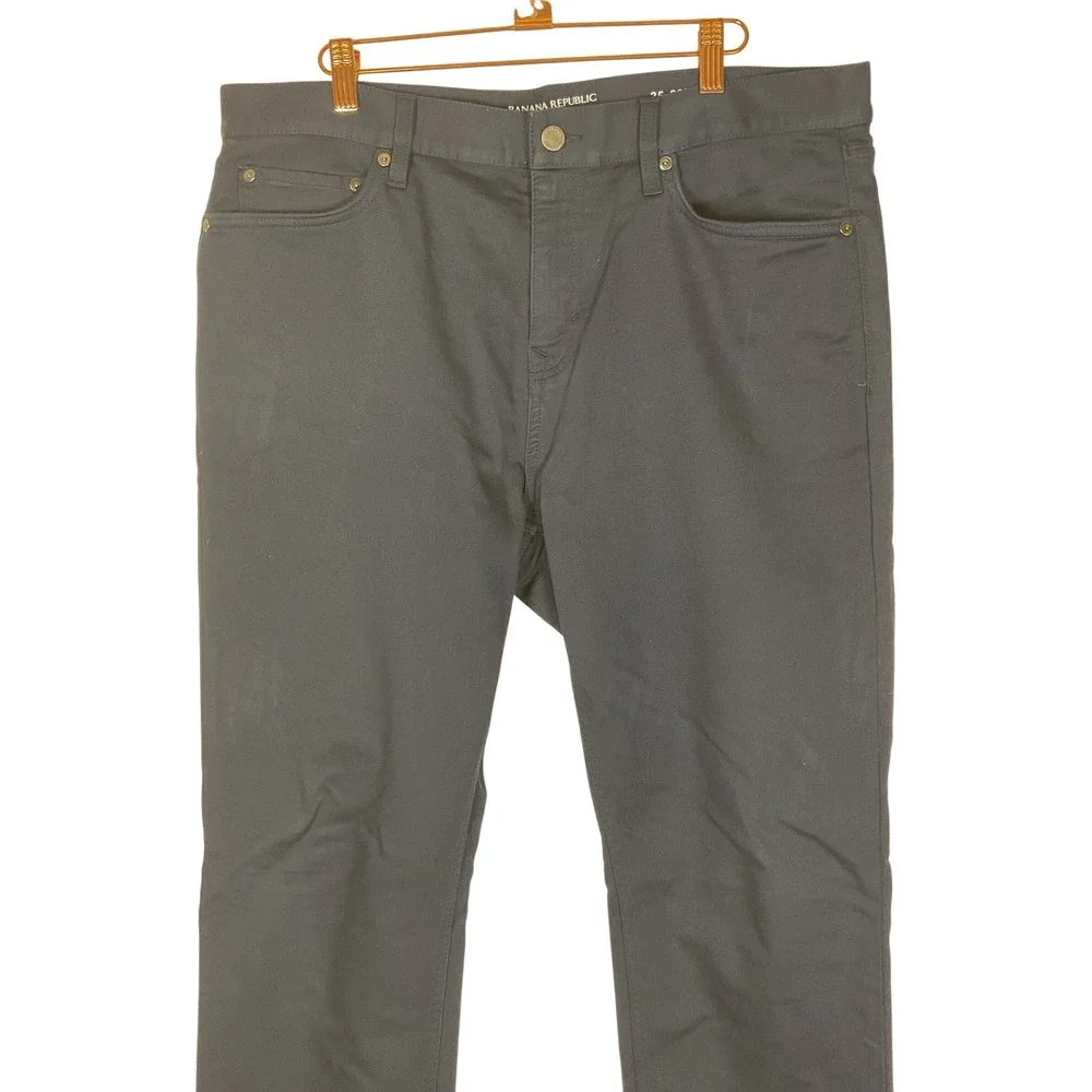 Banana Republic‎ Men's Traveler Navy Slim Fit 5 Pocket Pants SZ 35